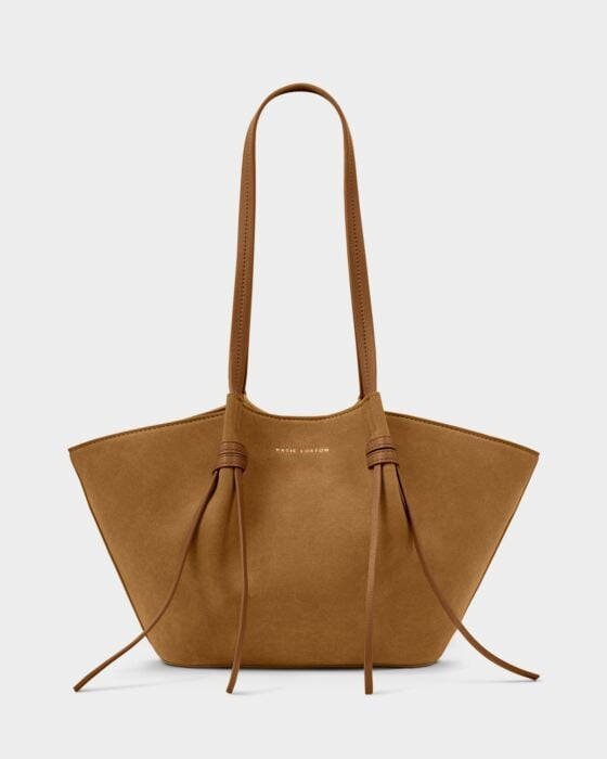 Tote Bag: Soft Suedette Vegan Leather CELINA - Caramel - Katie Loxton