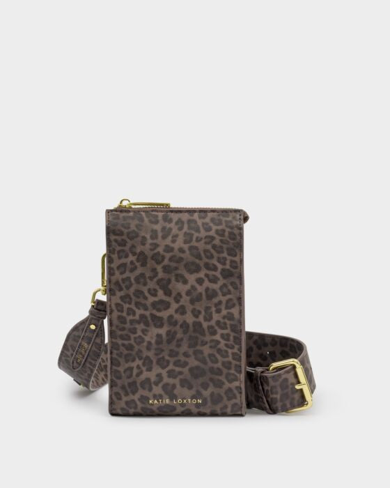 Small Cross Body Bag: Soft Vegan Leather AVERY - Leopard - Katie Loxton