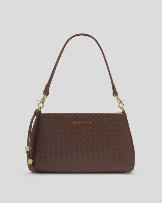 Shoulder Bag: Small Soft Vegan Leather Woven Texture NOVA - Katie Loxton