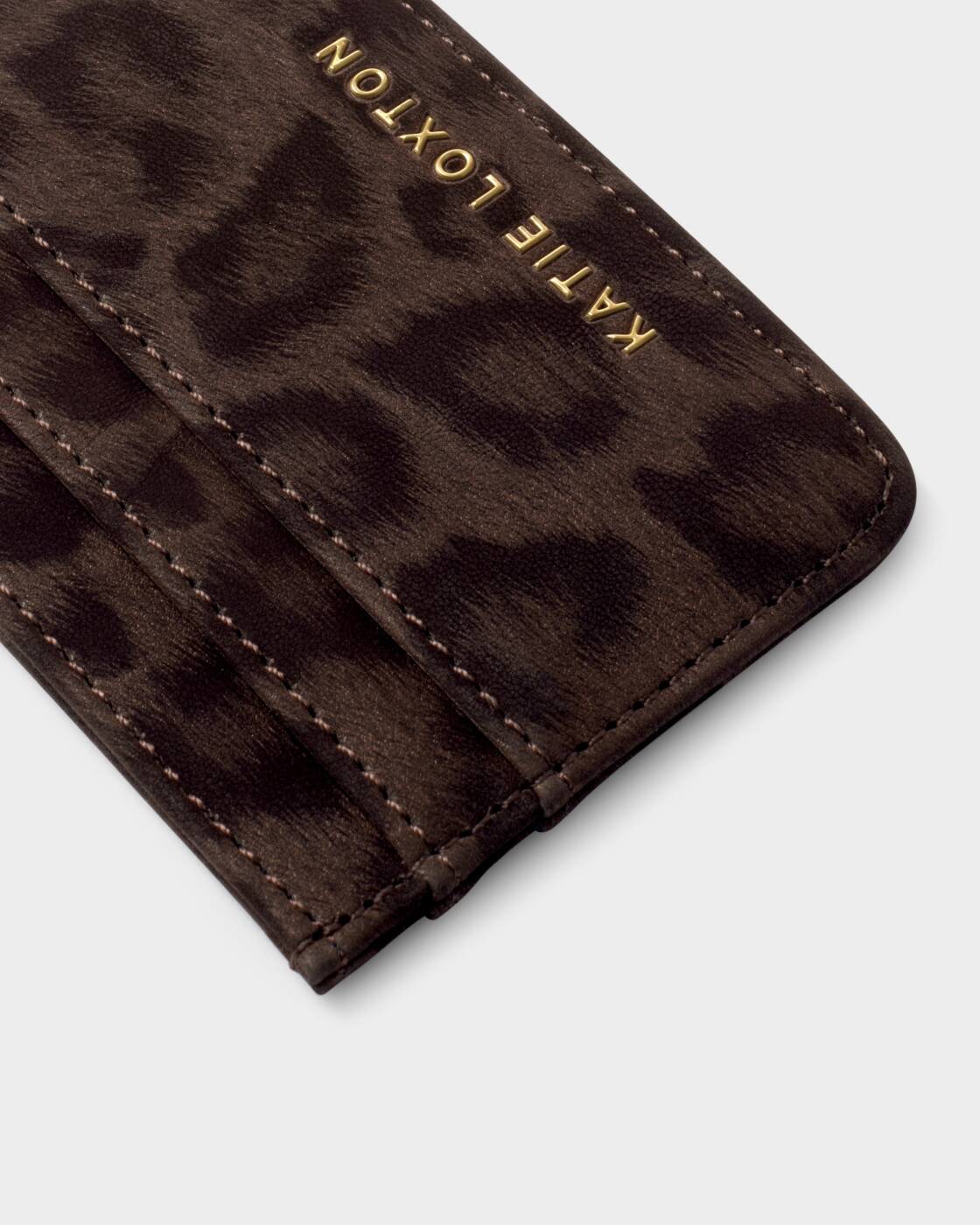 Card Holder: Soft Vegan Leather AVERY - Chocolate Leopard - Katie Loxton