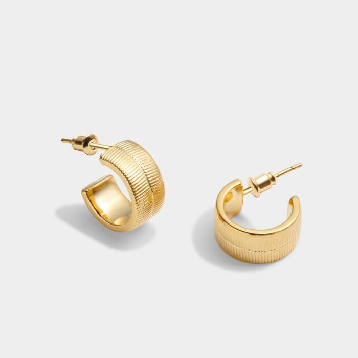 Earrings: Waterproof CIANA Snake Huggie - Gold Coated - Katie Loxton