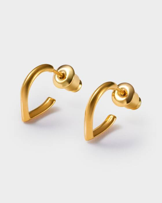 Earrings: Waterproof ELSI Hoop Huggie - Gold Coated - Katie Loxton