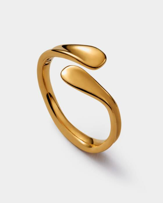 Ring: Waterproof Molten Luxe Wrap Ring- Gold Plated -  Katie Loxton