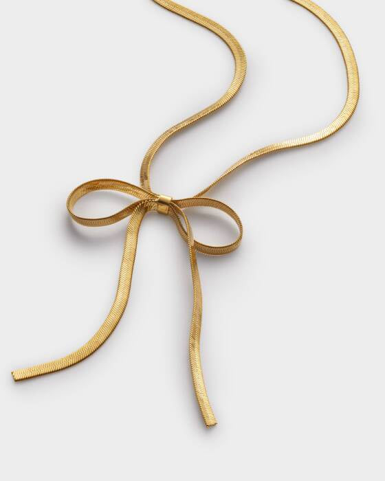 Necklace: Waterproof Short Chain Bow Pendant AMELIE - Gold Coated - Katie Loxton