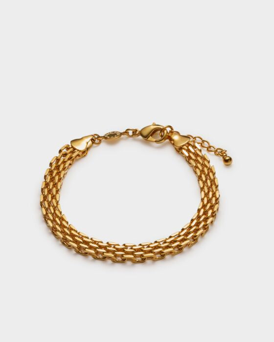 Bracelet: Clasp Waterproof Braid Chain - Gold Coated - Katie Loxton