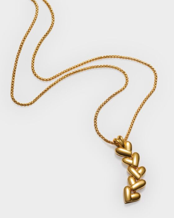 Necklace: Waterproof Short Chain Heart Linked  - Gold Coated - Katie Loxton