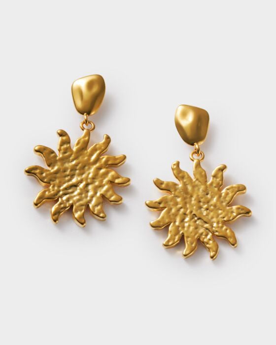 Earrings: Stud Drop Waterproof SOLESI SUN  - Gold Coated - Katie Loxton