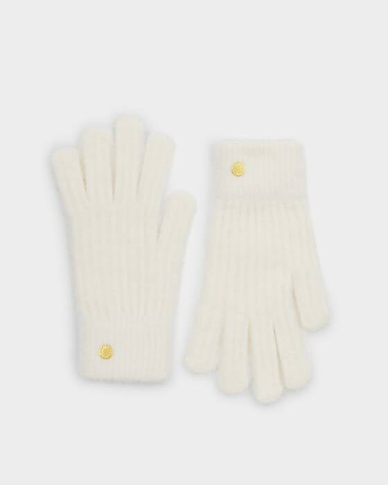 Gloves : Gift Boxed Soft Knit - White - Katie Loxton