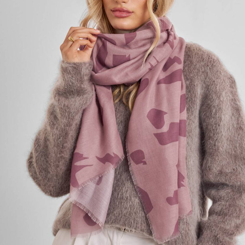 Scarf: Lightweight Leopard - Pink - Katie Loxton