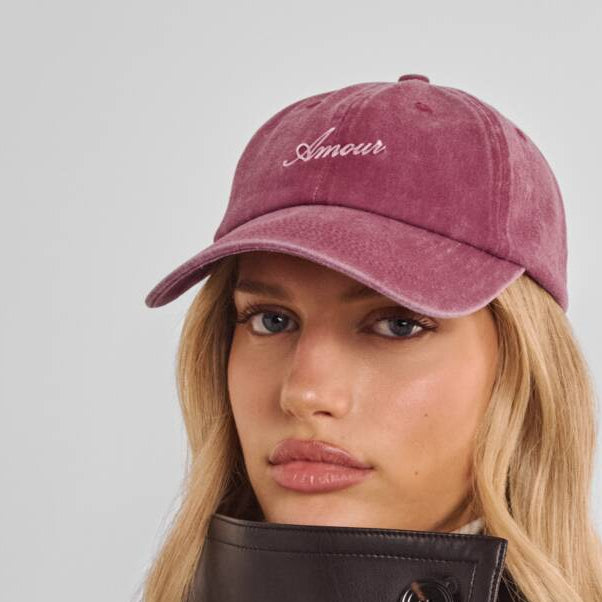 Baseball Cap: Cotton Embroidered - Pink - Katie Loxton