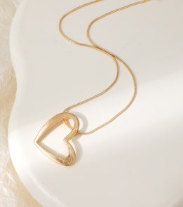 Necklace: Heart Pendant - Gold - Gracee Jewellery