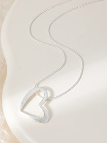 Necklace: Heart Pendant - Silver - Gracee Jewellery