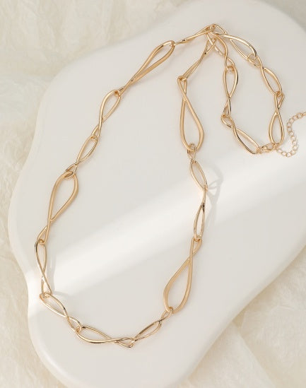Necklace: Long Chain Large Links  - Gold - Gracee Jewellery