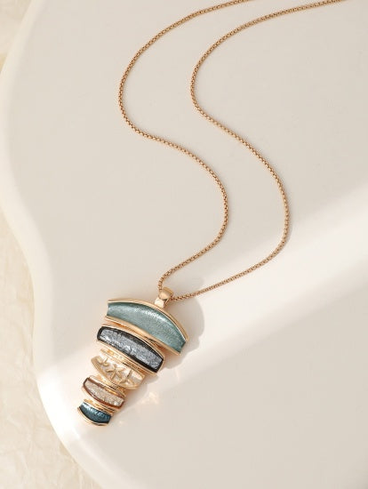 Necklace Gold 5 Part Pendant