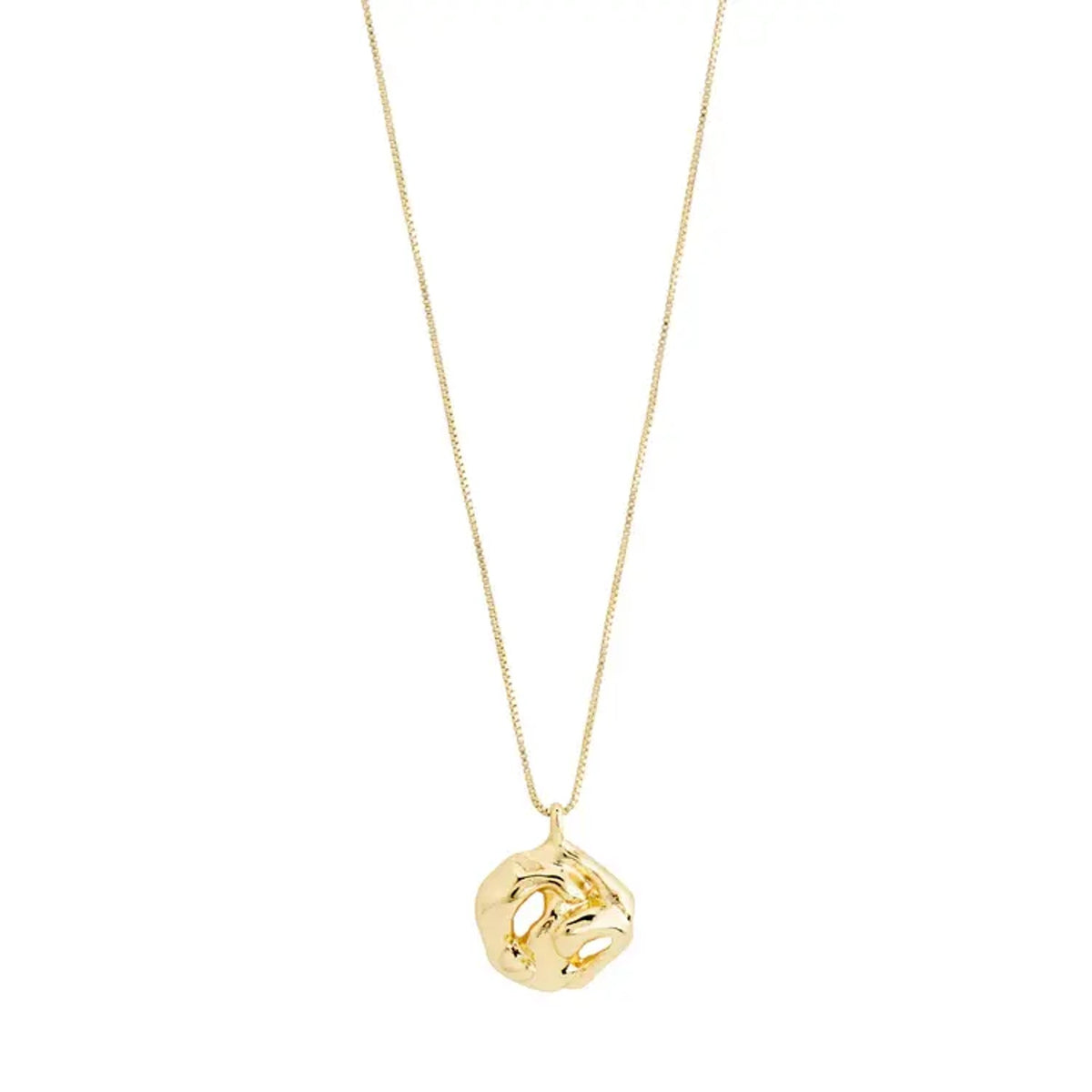 Necklace: Short Organic Round LUCA - Gold Plated  PILGRIM