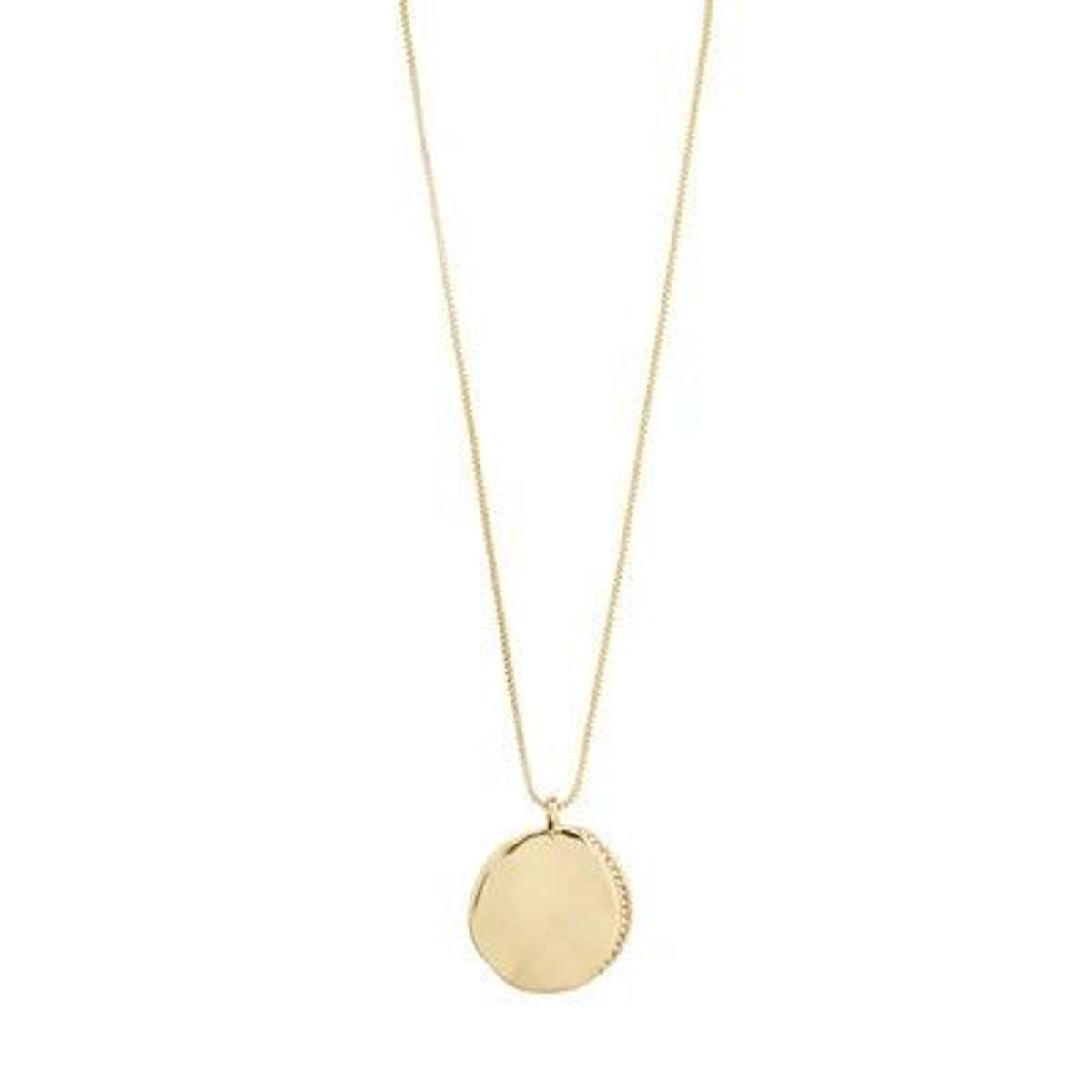 Neklace: Short Absract Circle Crystal Edge TRUE - Gold Plated - PILGRIM