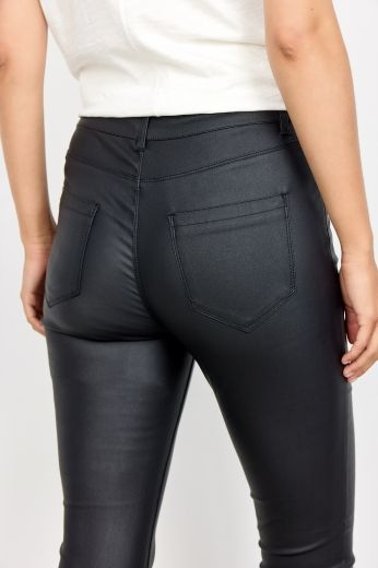 Trousers Jeggings: Faux Leather Look Skinny PAM - Black - Soya Concept:  Waist:38